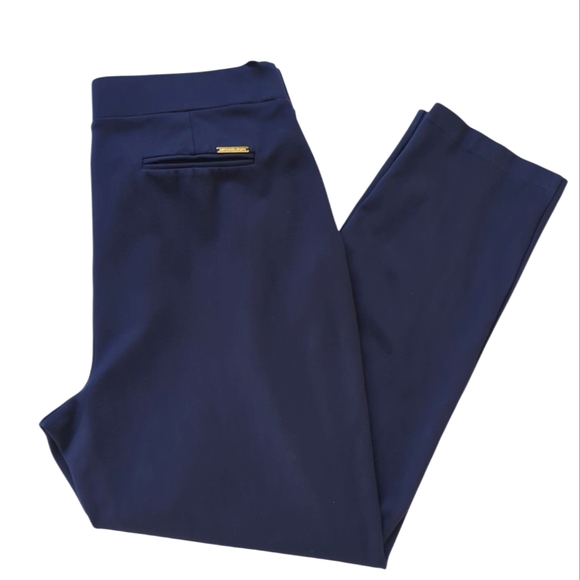 Michael Michael Kors Pull On Stretch Waistband Pants Slacks XL Blue - Picture 1 of 12